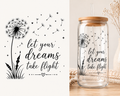 Personalized Glass Cup - Let Your Dreams Take Flight