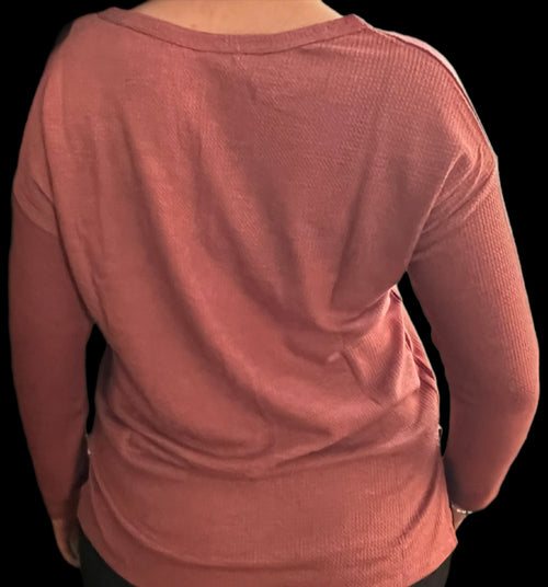 Cherish Textured Pink Sweater