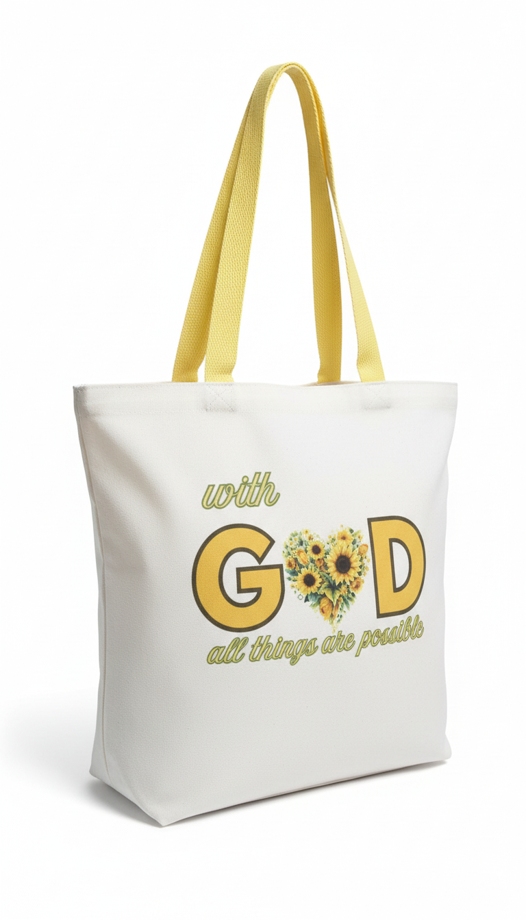 Bolsa tote vista en ángulo mejorada